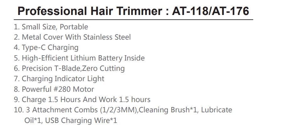 HTC AT-176 Hair Trimmer