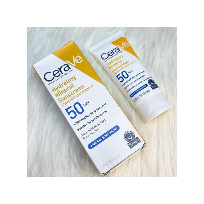 Cerave SPF50 Hydrating Mineral Sunscreen 75ml