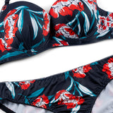 Printed Padded Bra Set - A2138