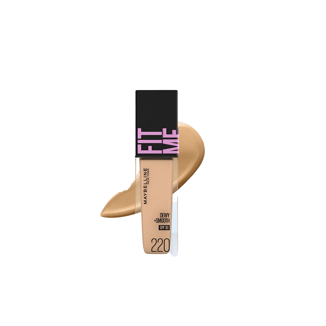 Maybelline Fit Me Dewy Smooth SPF30 Foundation Pump 30ml - 220 Natural Beige