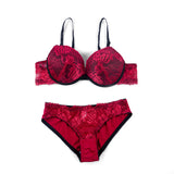 Padded Bra Set Wine - A3172