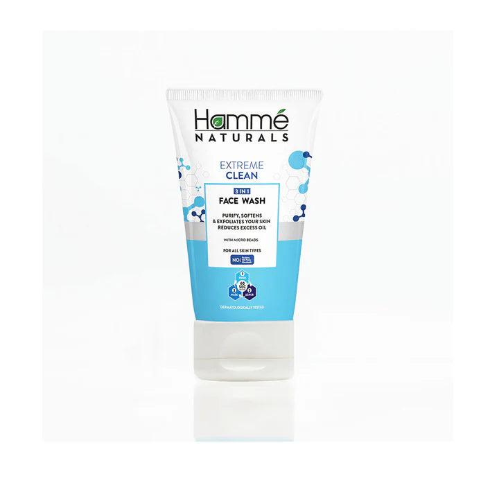 Hamme Naturals 3 In 1 Extreme Clean Face Wash 100ml