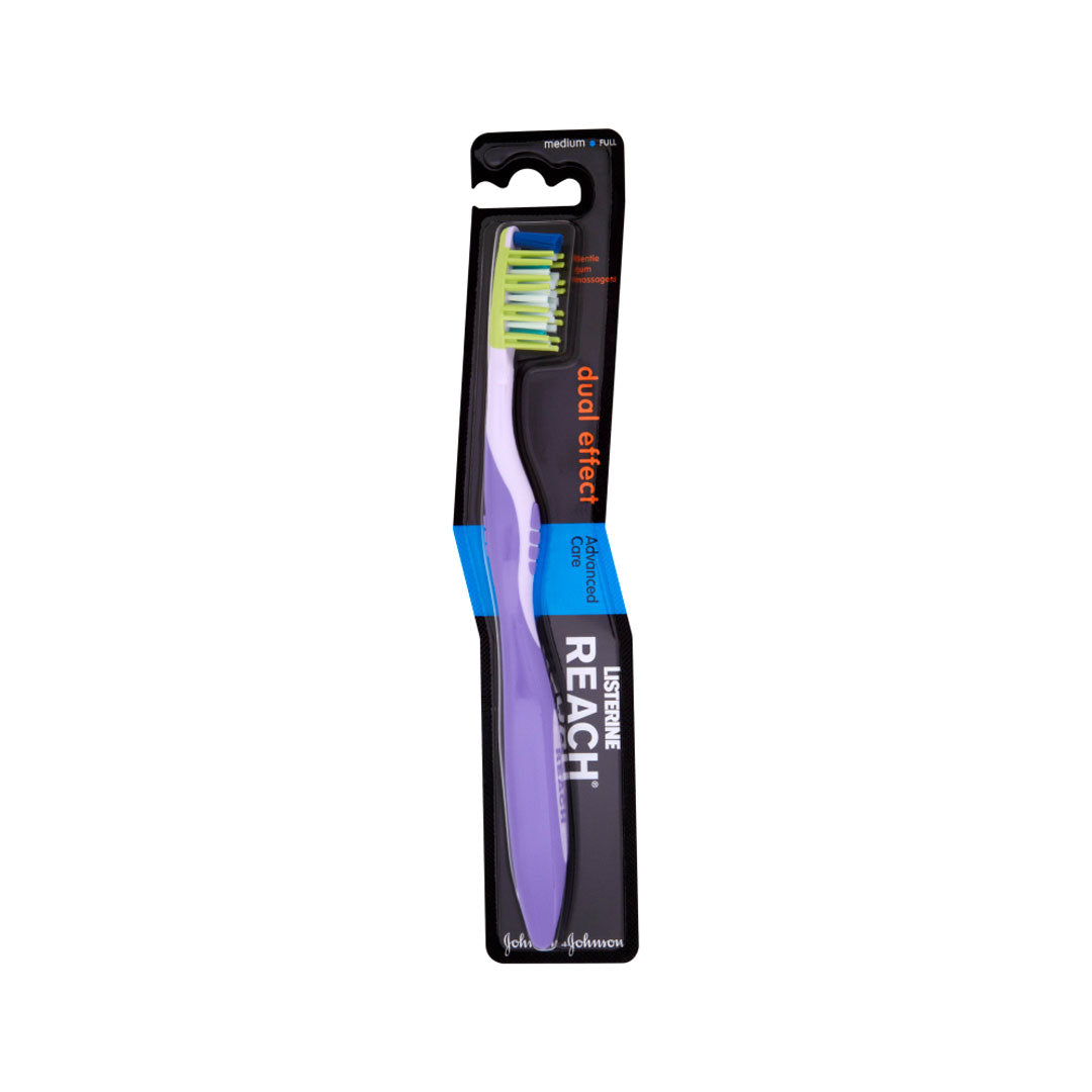 Listerine Reach Dual Effect Medium Tooth Brush