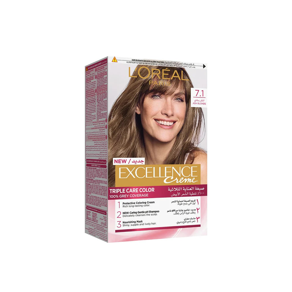 Loreal Excellence Hair Color - 7.1 Ash Blonde