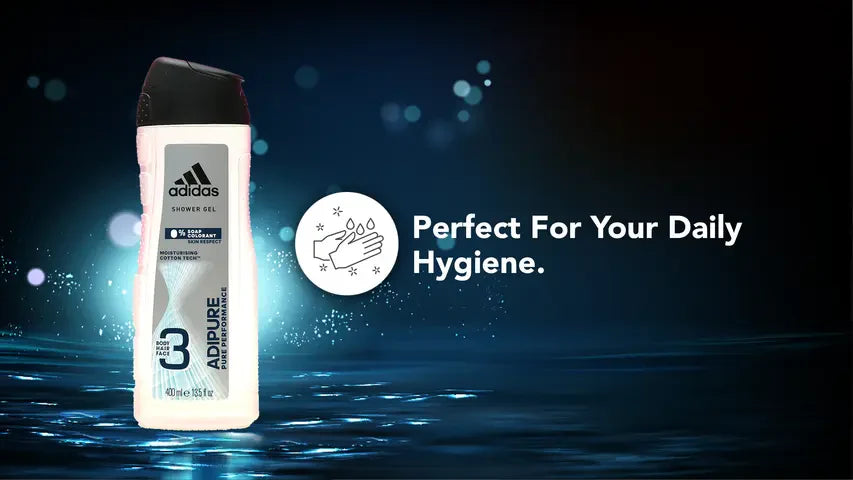 Adidas Men Adipure 3 In 1 Shower Gel 400ml