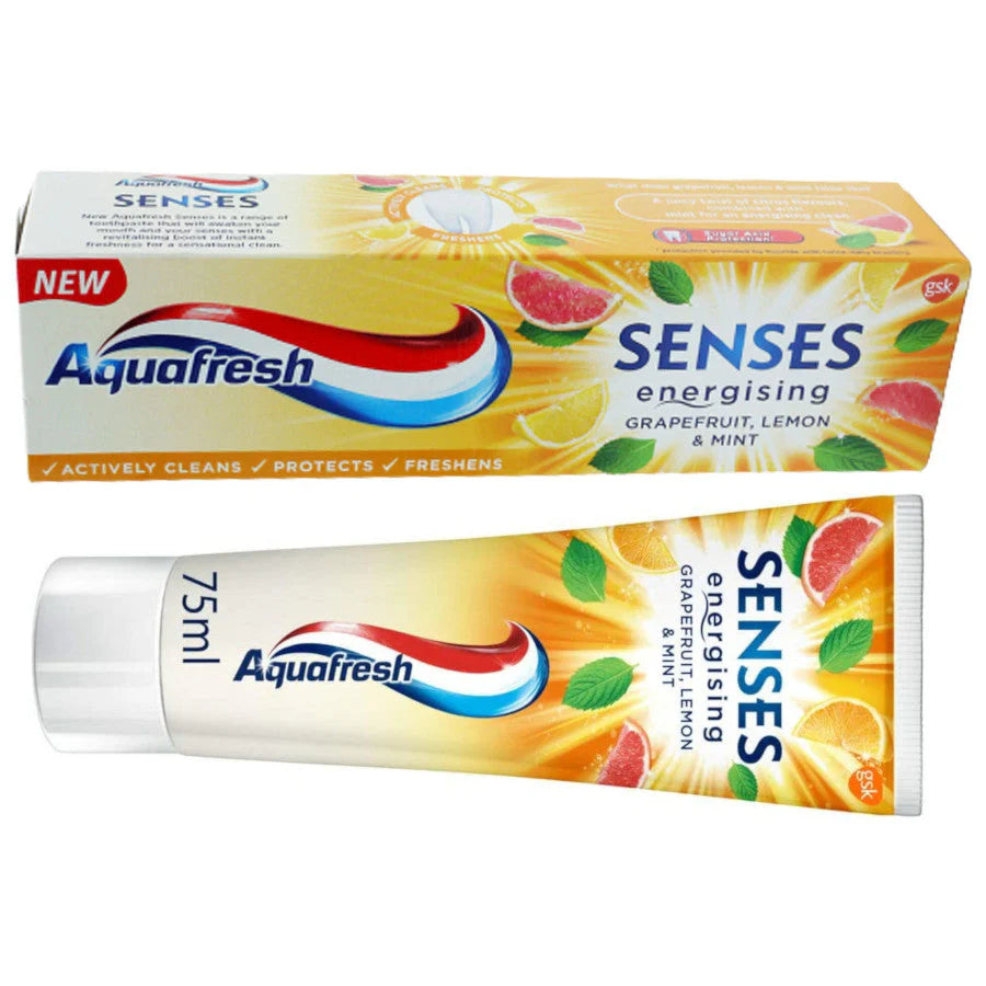 Aquafresh Senses Grapefruit Lemon & Mint Tooth Paste 75ml