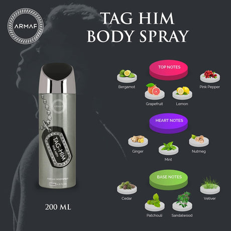 Armaf Men Tag Him Body Spray 200ml