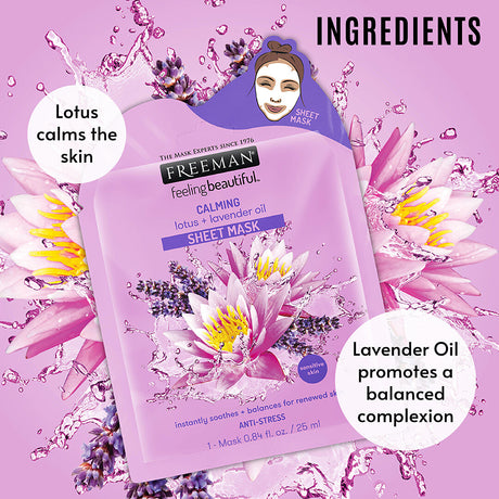 Freeman Calming Lotus + Lavender Oil Sheet Mask 25ml