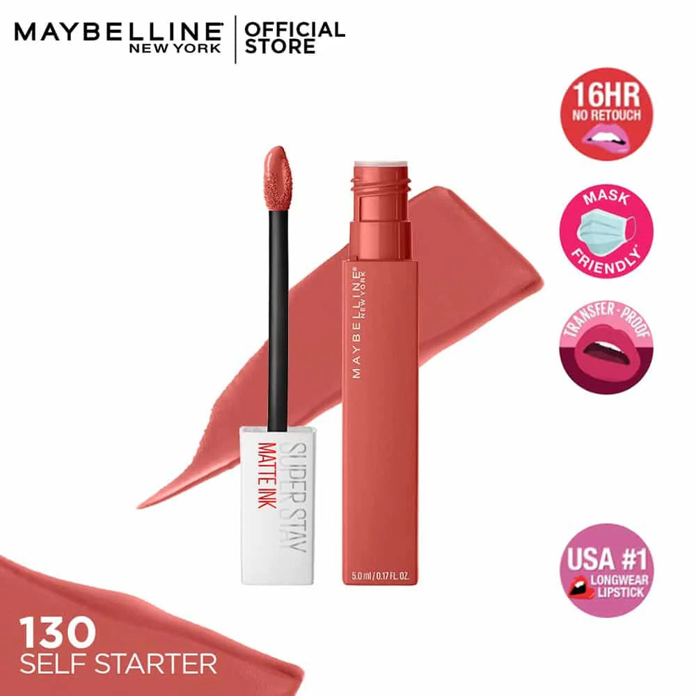 Maybelline Super Stay Liquid Matte Lipstick - 130 Self Starter