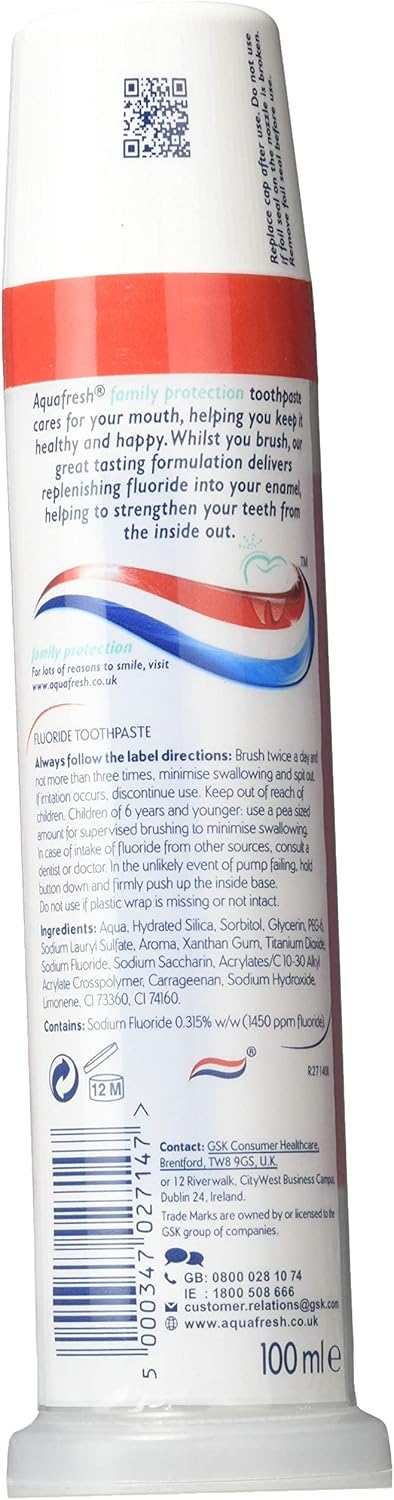 AquaFresh Fresh & Minty Pump Tooth Paste 100ml