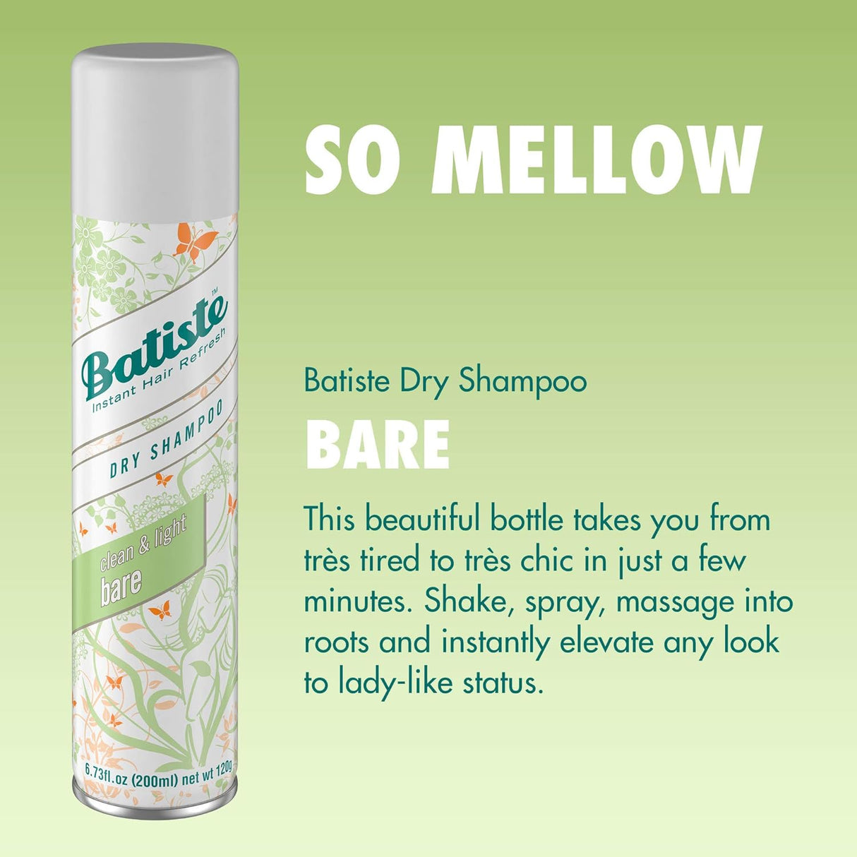 Batiste Bare Dry Shampoo 200ml