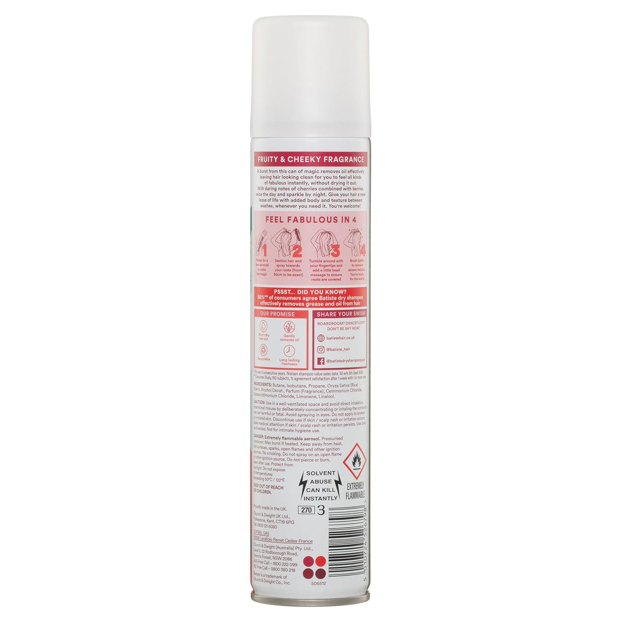 Batiste Cherry Dry Shampoo 200ml