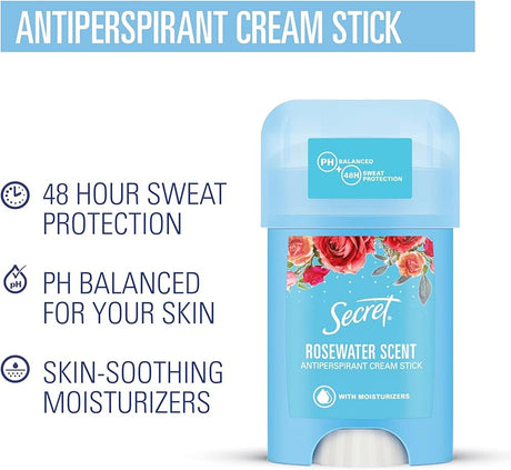 Secret Rosewater Scent Antiperspirant Women Stick 40ml