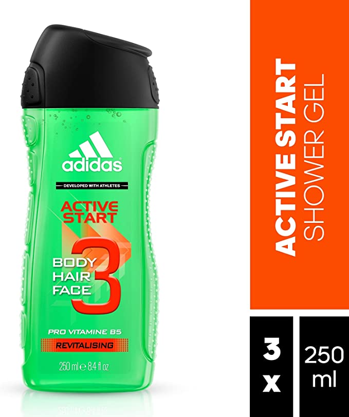 Adidas Men Active Start 3 In 1 Shower Gel 400ml