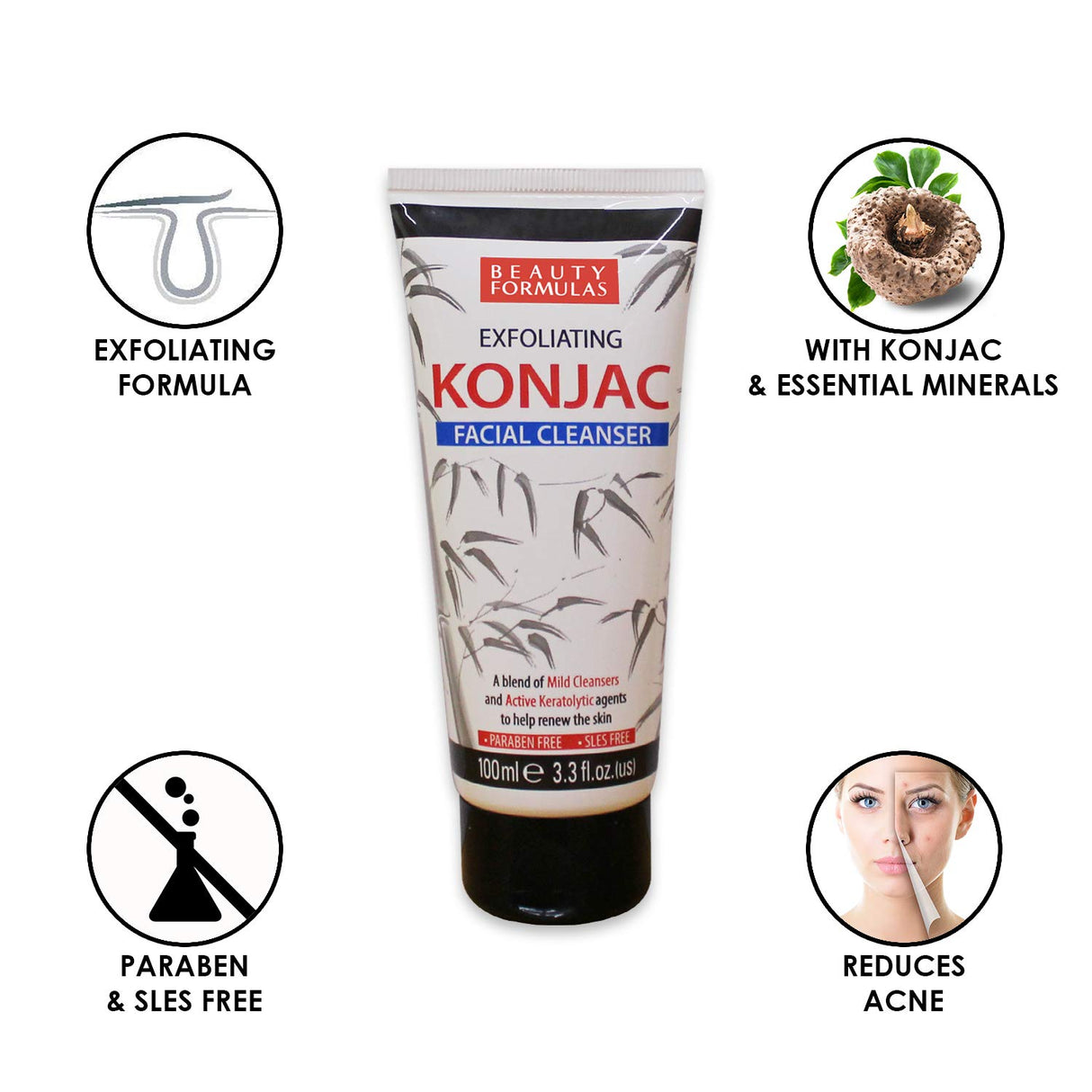 Beauty Formulas Exfloiting Konjac Facial Cleanser 100ml