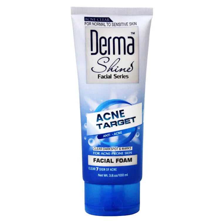 Derma Shine Acne Target Facial Foam Face Wash 100ml