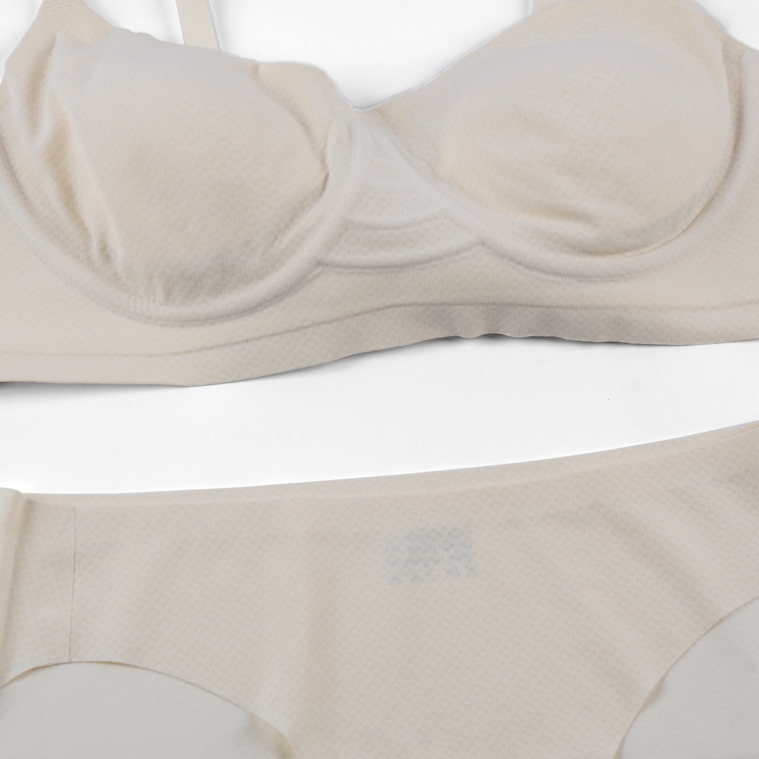 Non Wire Padded Bra Set - A16