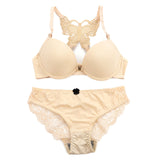 Front Open Padded Wired Bra Set - A2120