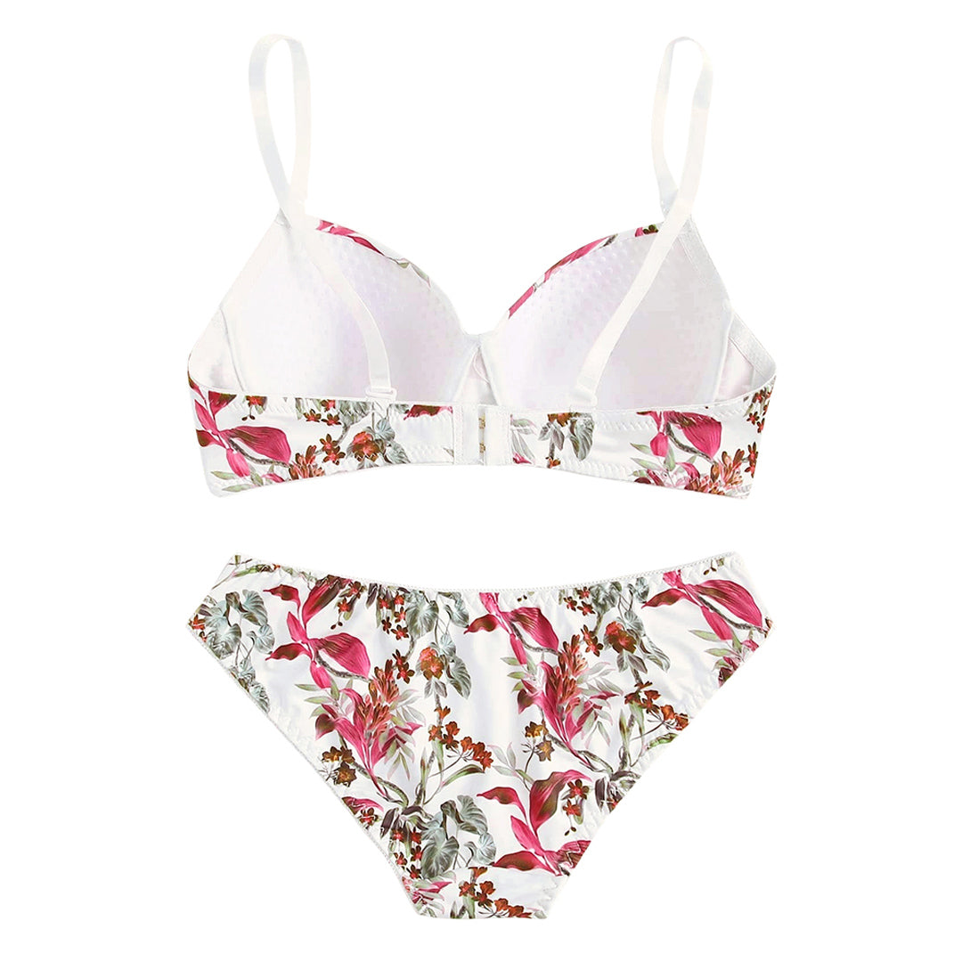 Printed Padded Bra Set - A2134