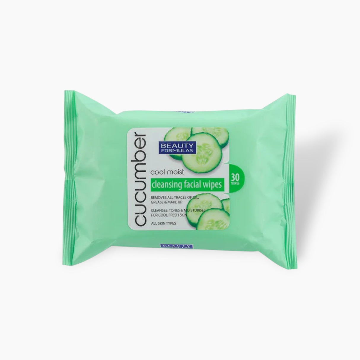 Beauty Formulas Cool Cucumber Cleansing Facial Wipes 30S