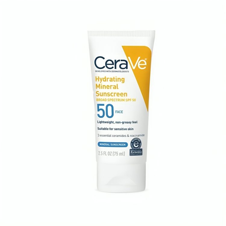 Cerave SPF50 Hydrating Mineral Sunscreen 75ml