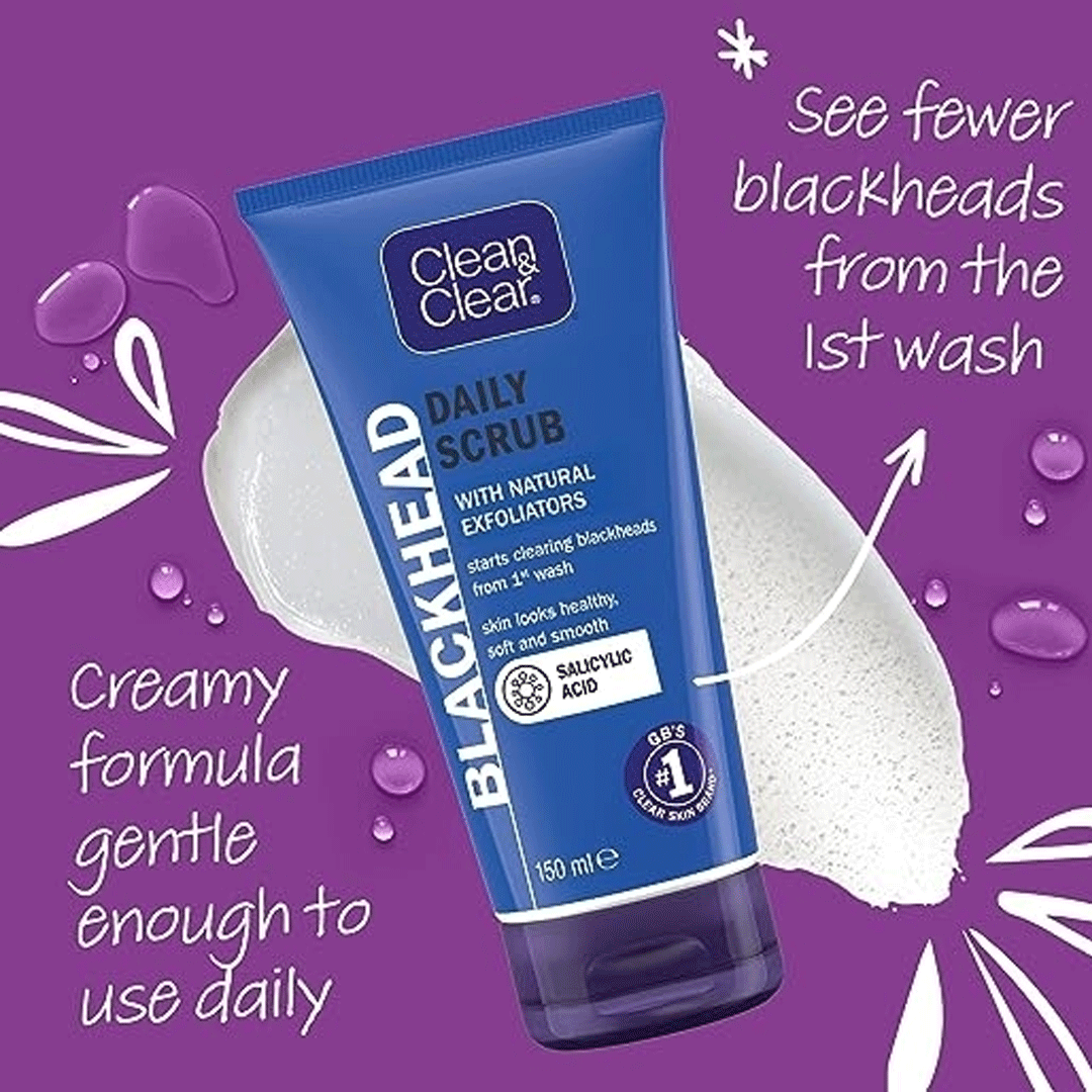 Clean and Clear Blackhead Salicylic Acid Exfoliators Scrub 150ml