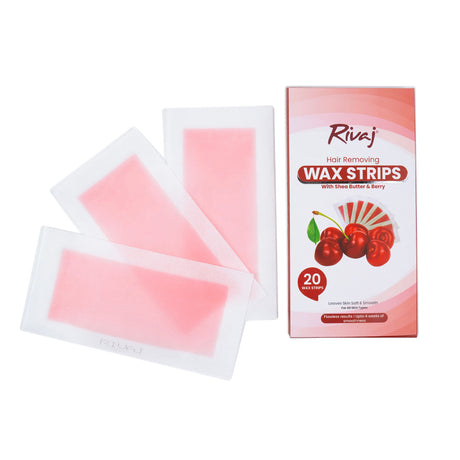 Rivaj Hair Removing Wax Strips (Shea Butter & Berry)