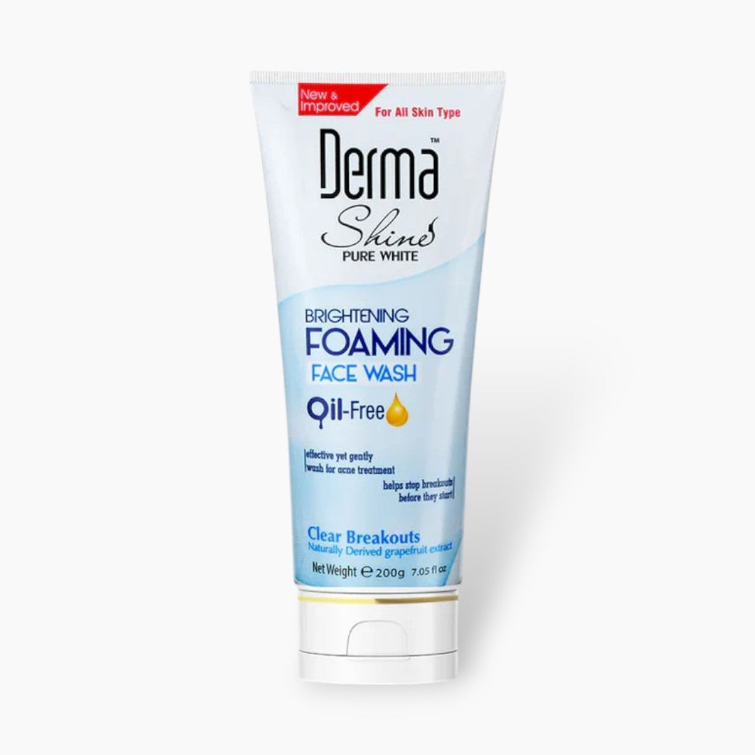 Derma Shine Whitening Foaming Face Wash Oil Free 200ml