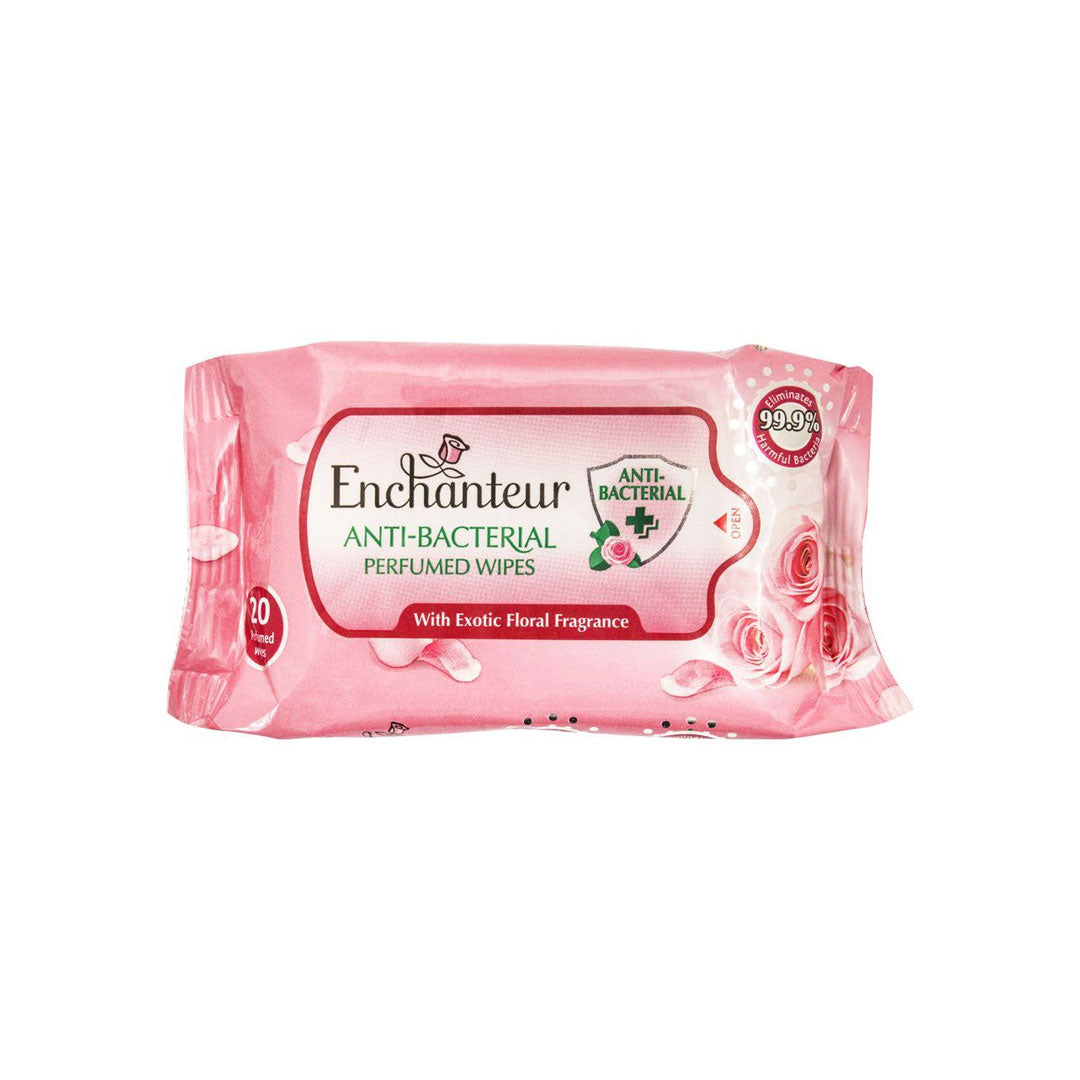 Enchanteur Anti Bacterial Exotic Floral Wipes 20'S