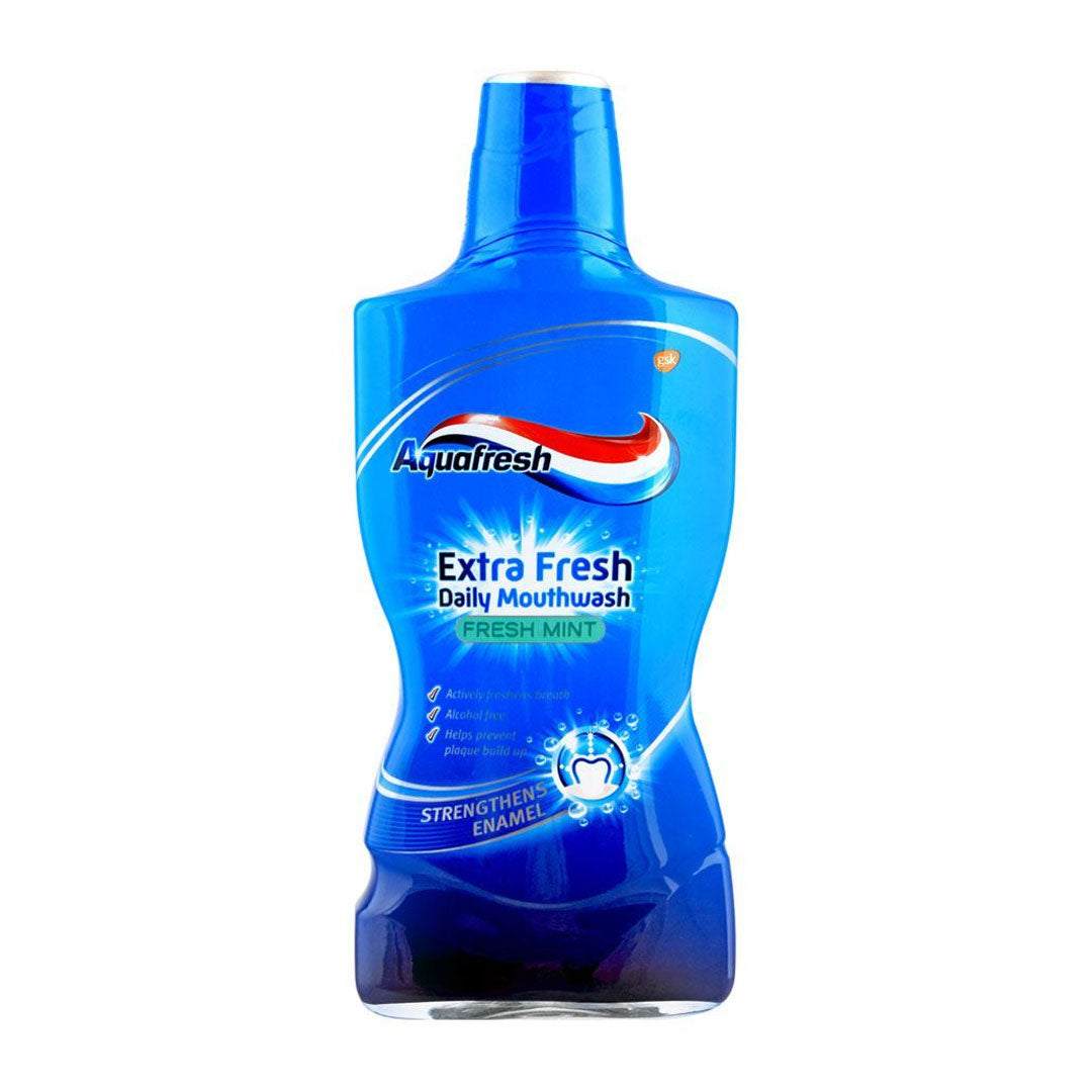 AquaFresh Extra Fresh Mint Mouthwash 500ml