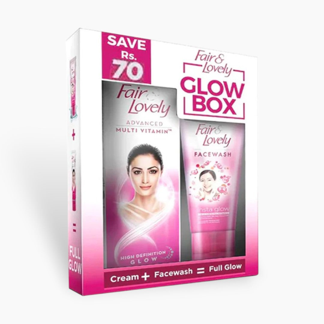 Fair & Lovely Glow Promo Box Face Wash + Cream 50g