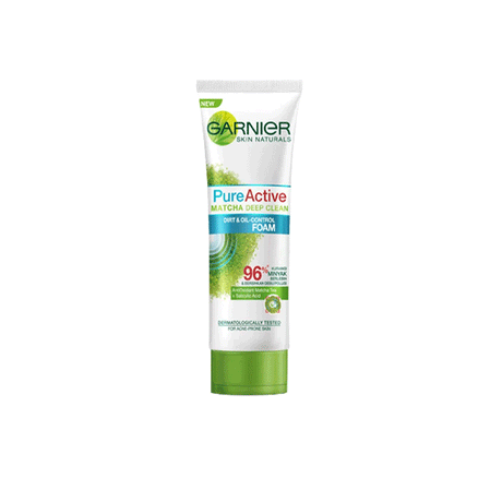 GARNIER OIL CONTROL MATCHA DEEP CLEAN FACE WASH 100ML