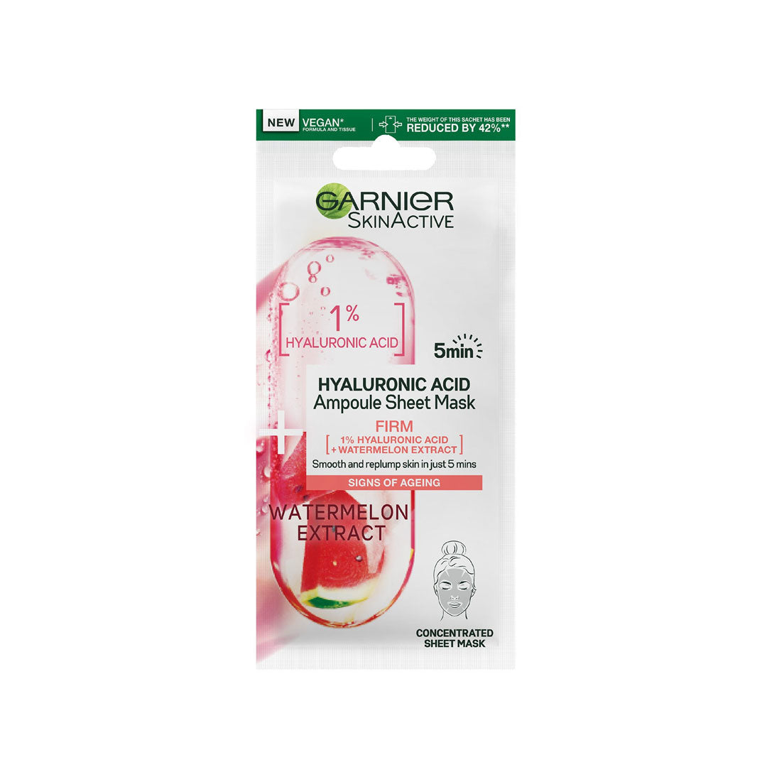 Garnier Hyaluronic Acid 5 Mins Watermelon Tissue Mask 15G