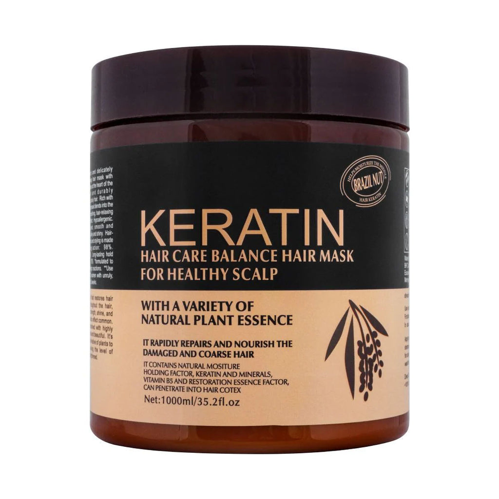 Keratin Queen Brazil Nut Brown Hair Mask 1000 ml – RIOS