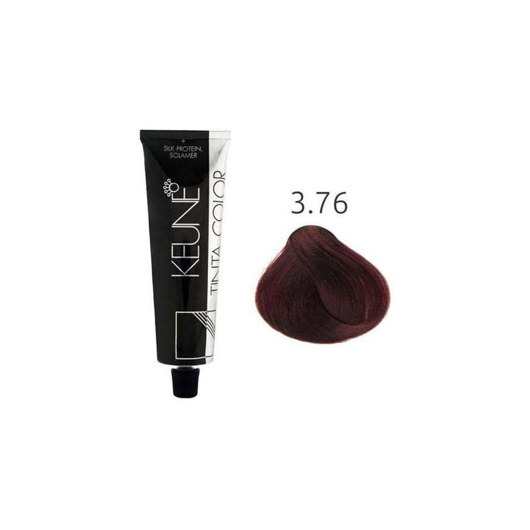 Keune Hair Color 60ml -  3.76 Dark Violet Red Brown