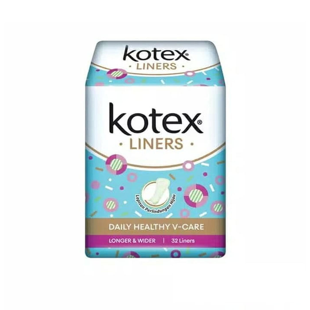 Kotex Fresh Longer & Wider Anti Bacterial Panty Liner 32s