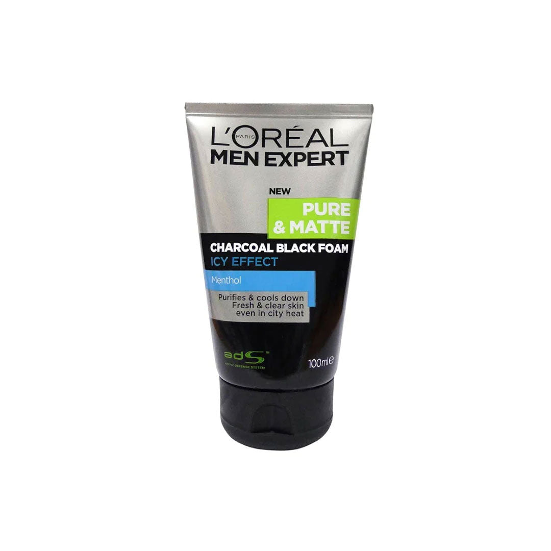 Loreal Men Matte & Pure Charcoal Facial Foam 100ml