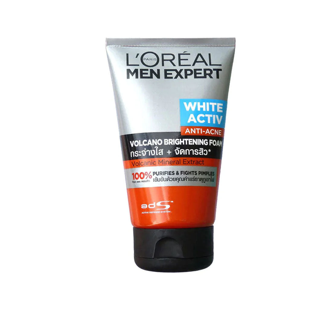 Loreal Men White Active Volcano Brightening Facial Foam 100ml