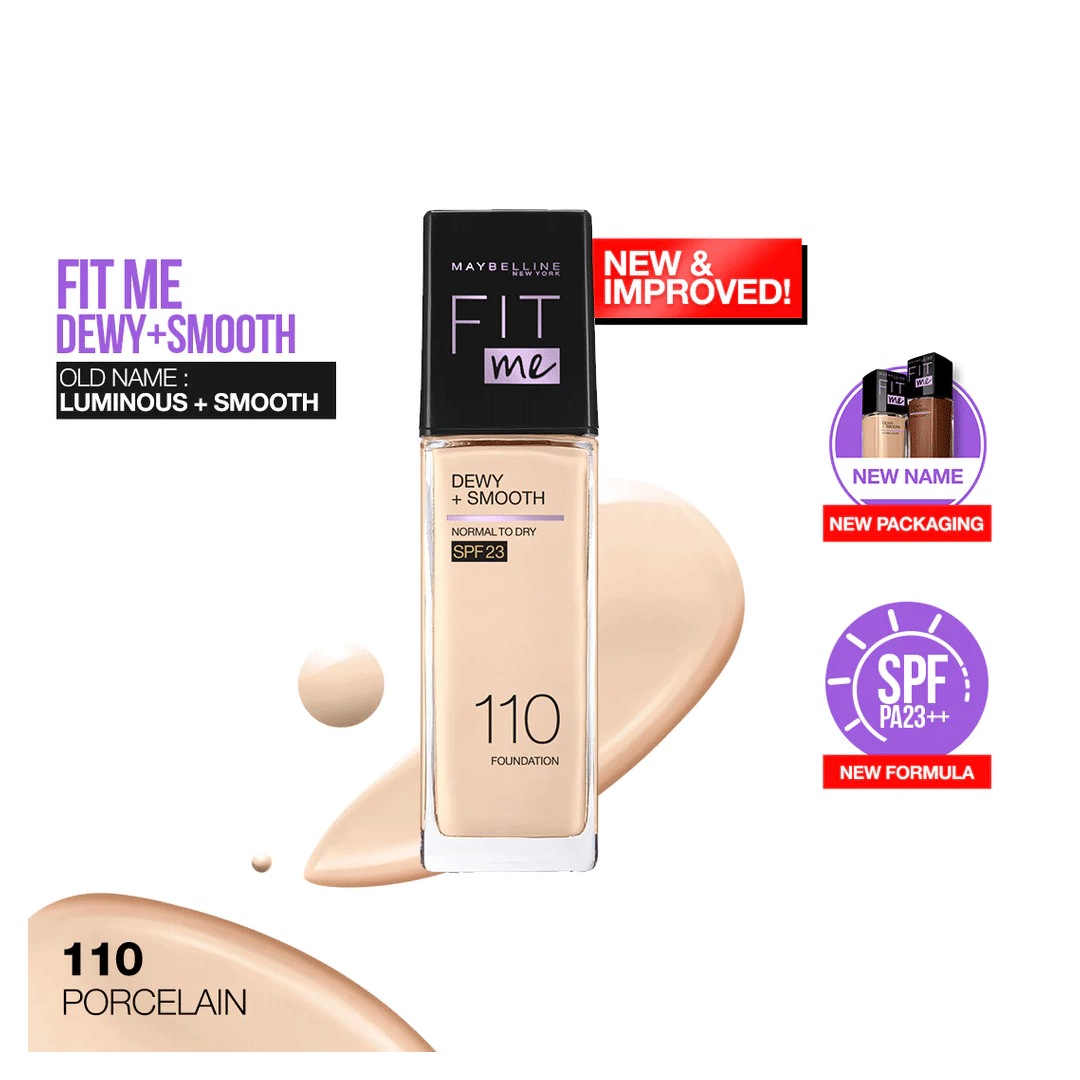 Maybelline Fit Me Dewy + Smooth Liquid Foundation SPF 23 - 110 30ml