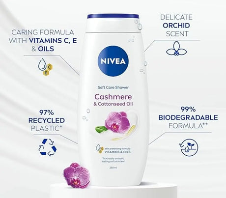 Nivea Cotton Seed Oil & Cashmere Shower Creme 250ml