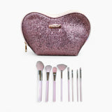 Ruby Face Makeup Brush Set With Pouch AX08 - Pack Of 8