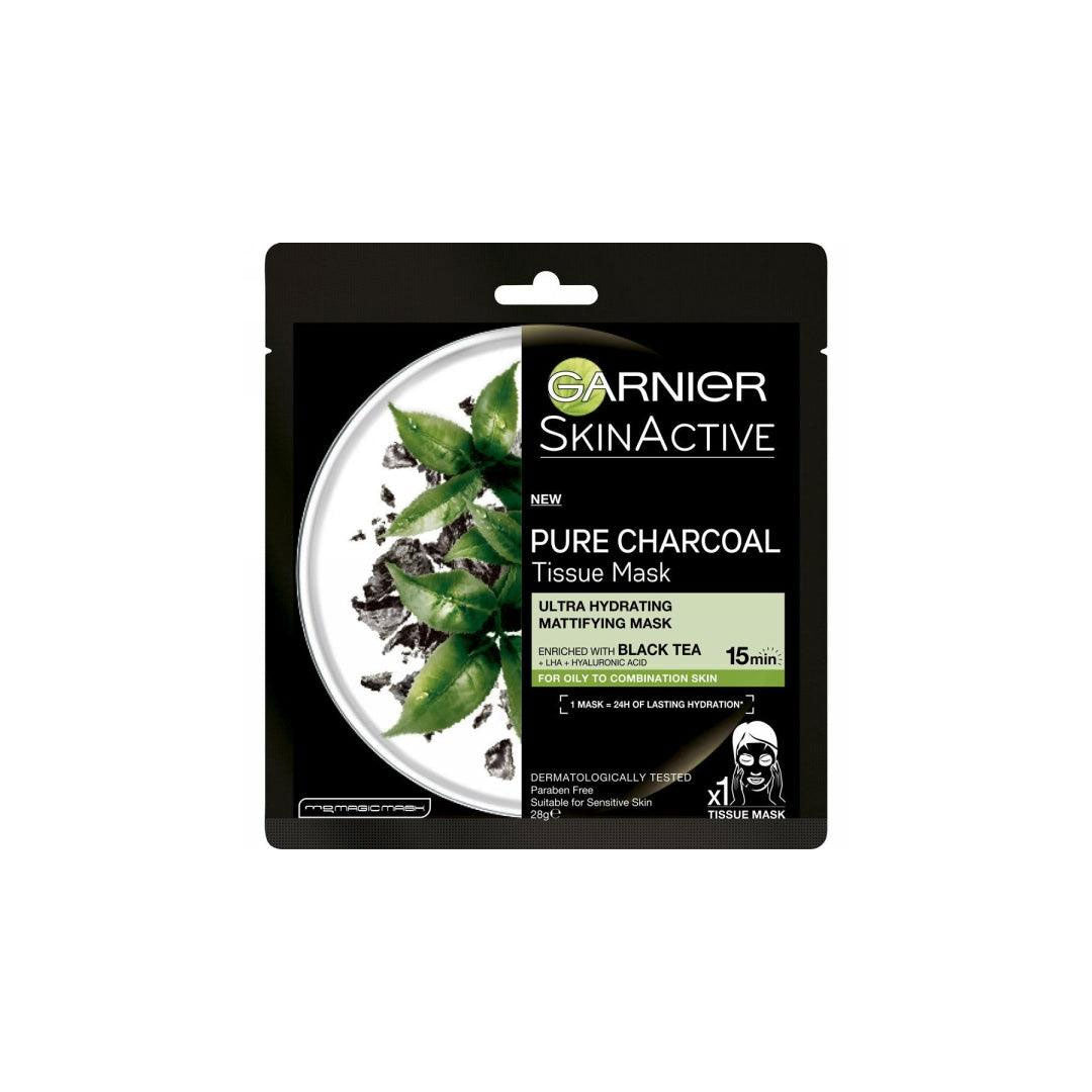 Garnier Skin Active Pure Charcoal Sheet Mask Black Tea 28g