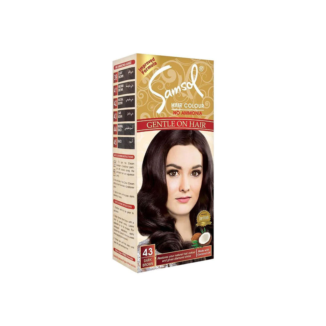 Poly Hair Color - 43 Natural Dark Brown (45ml+36ml)