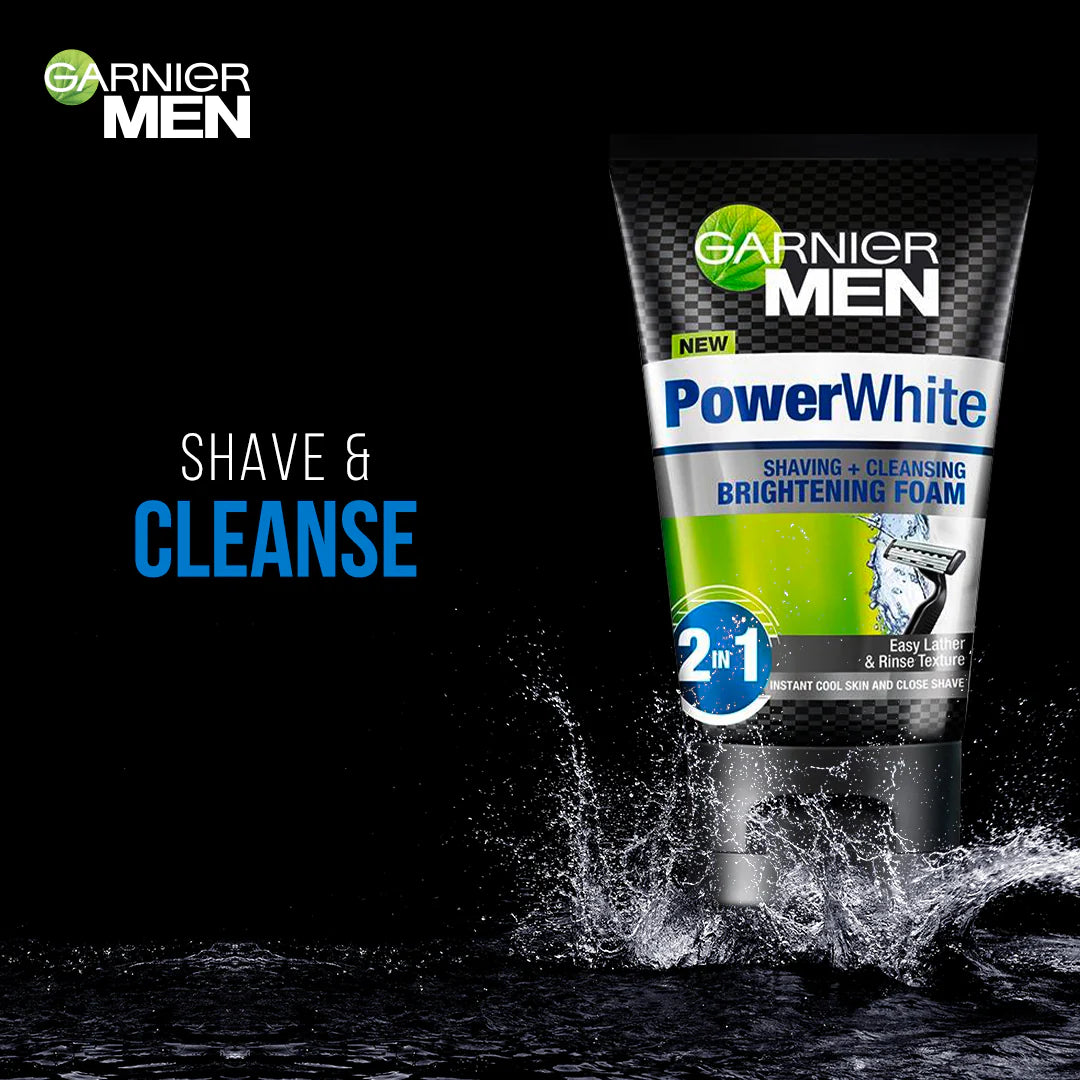 Garnier Men 2 In 1 Shaving + Cleansing Face Wash 50ml