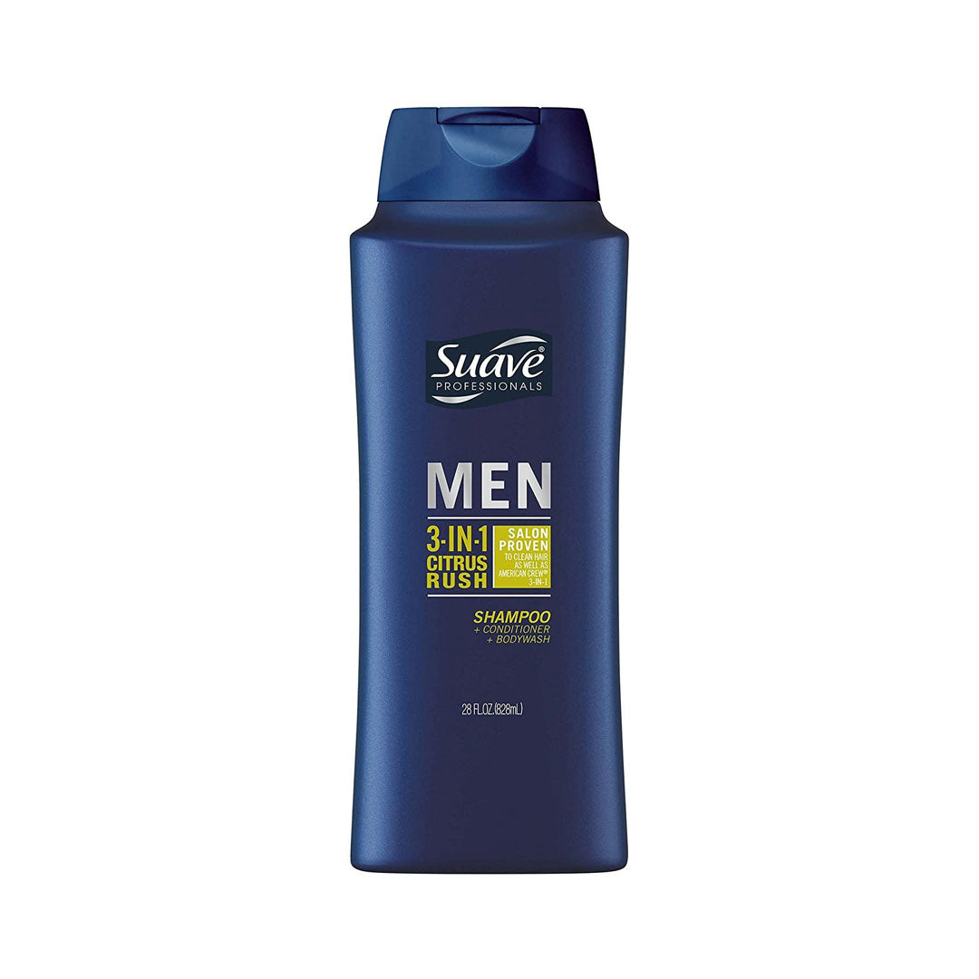 Suave Men 2 In 1 Citrus Rush Body Wash, Conditioner & Shampoo 28Oz