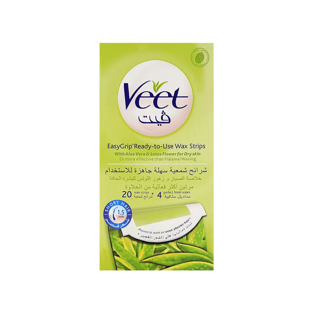 Veet Aloe Vera Wax Strips 20'S