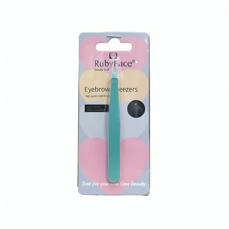 Ruby Face Oblique Head Eyebrow Tweezer WJ03