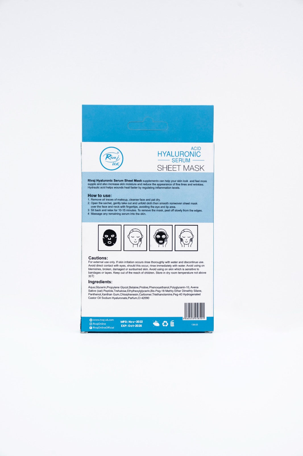 Rivaj Hyaluronic Acid Serum Sheet Mask