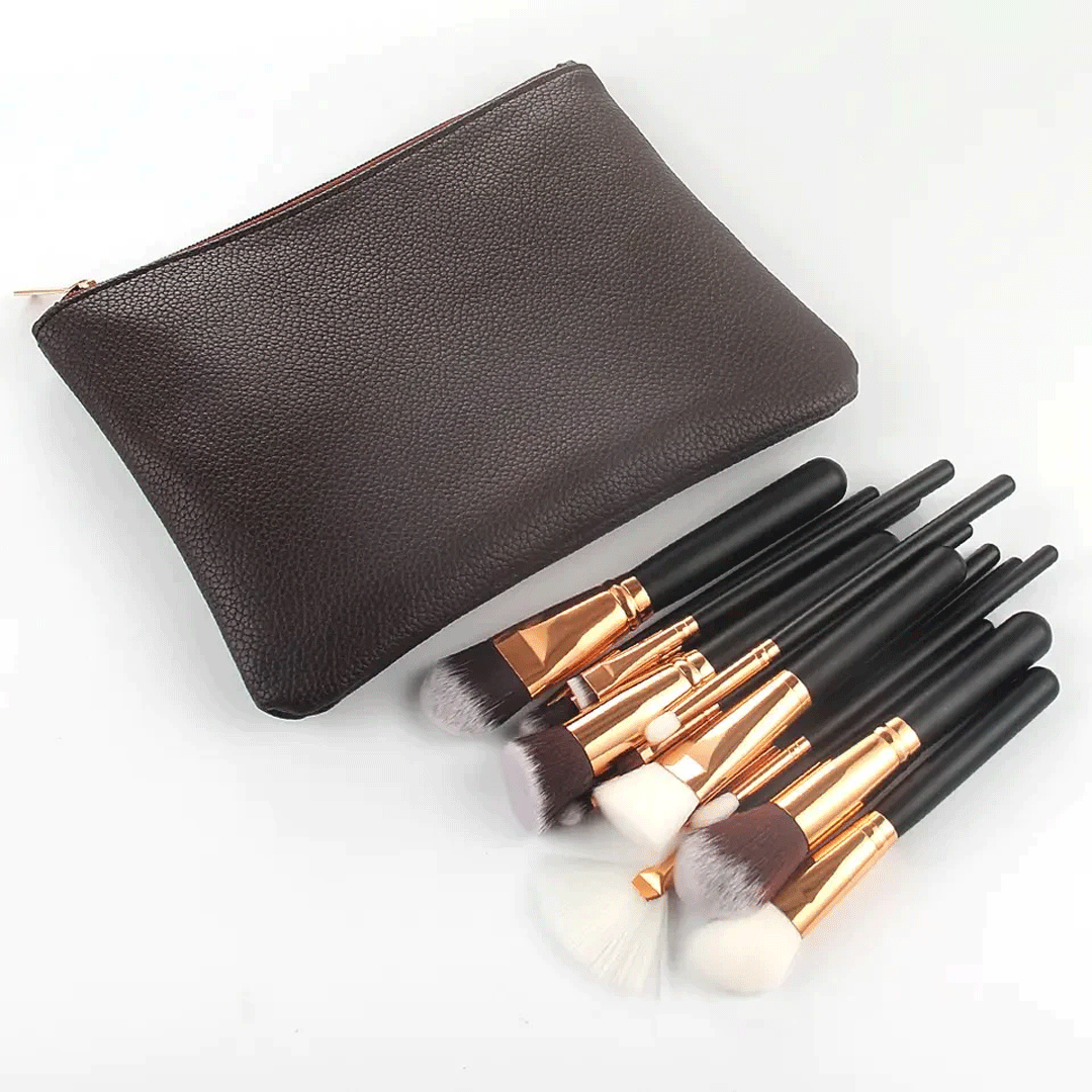 Zoeva Zipper Pouch Makeup Brushes Set (Pack of 15)