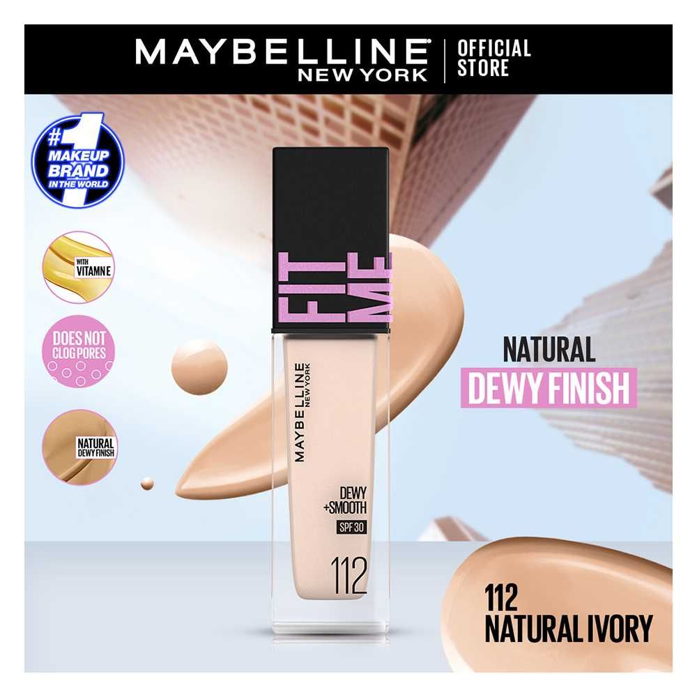 Maybelline Spf112 Fit Me Dewy Pump jp Foundation 30ml